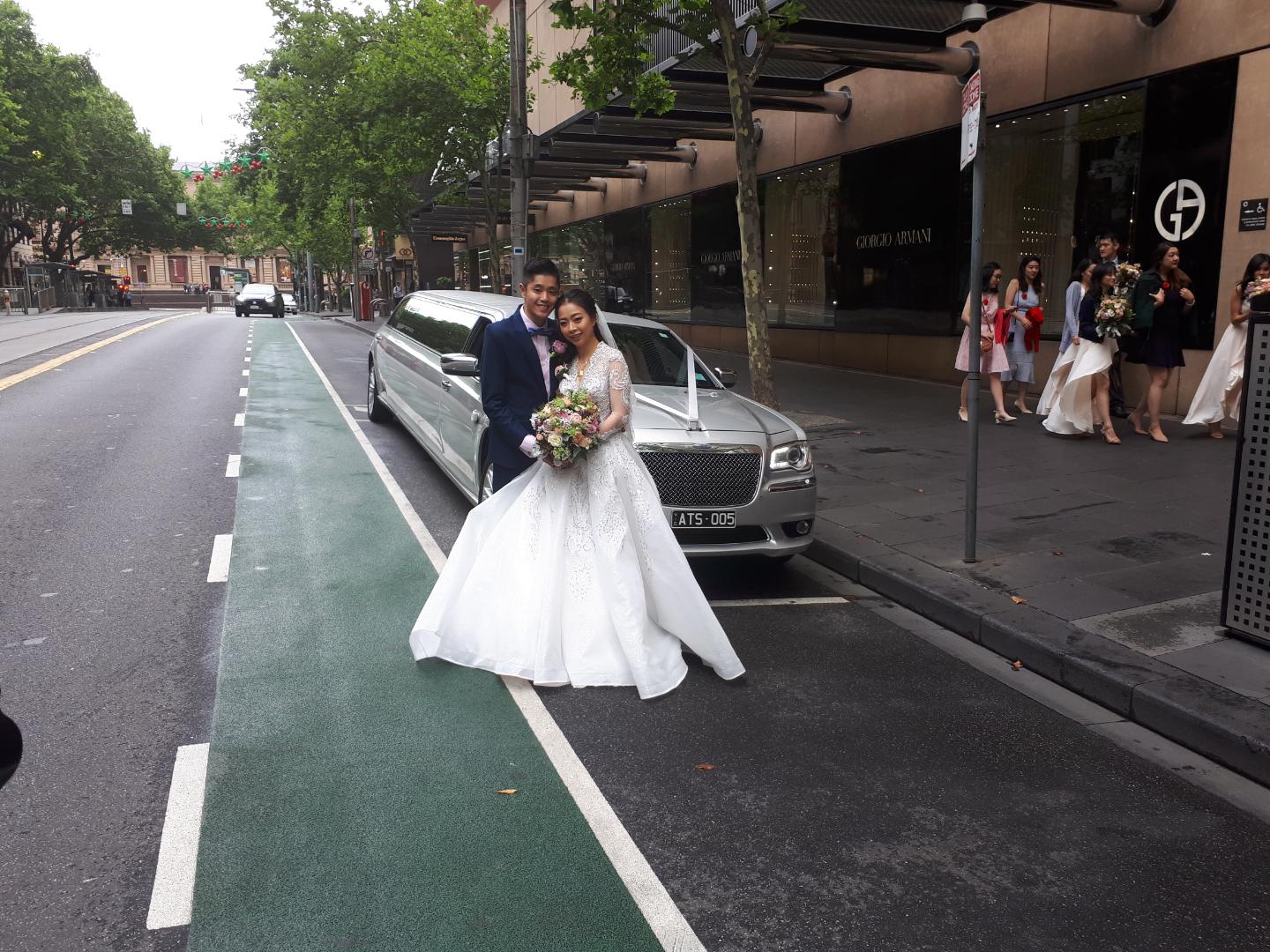 silver wedding limo hire Melbourne